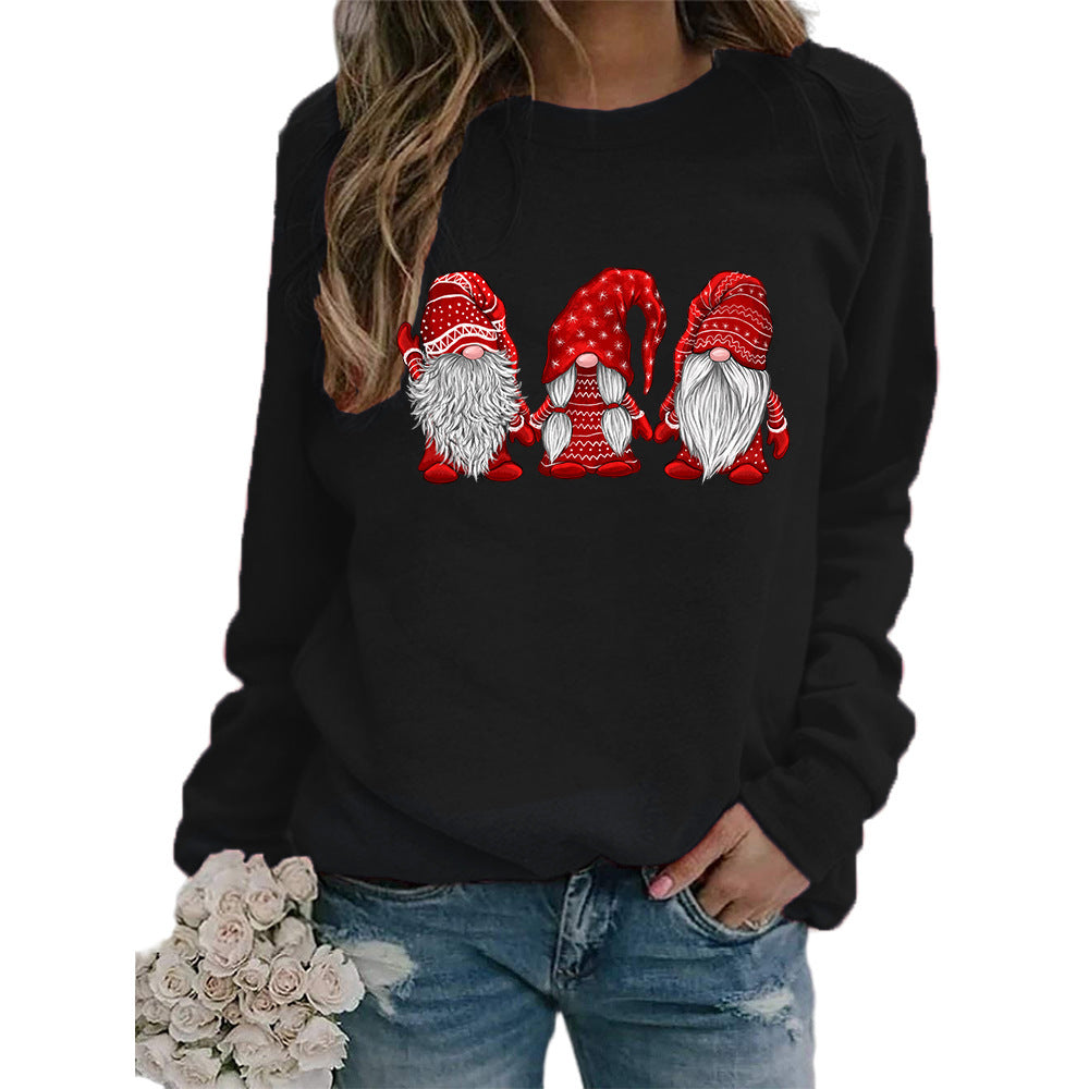 Women's Pullover Long Sleeve Printed Christmas Style Top