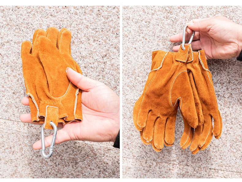 Leather Retro Motorcycle Full Finger Gloves