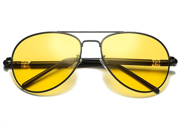 Yellow Polarized Night Vision Goggles | Famous brand for driving men, women pilot sunglasses