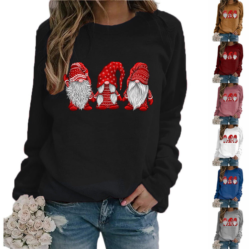 Women's Pullover Long Sleeve Printed Christmas Style Top