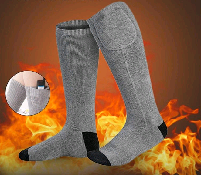 Electric socks standard charging thermostat lithium battery heating socks can wash cold winter warm heat socks