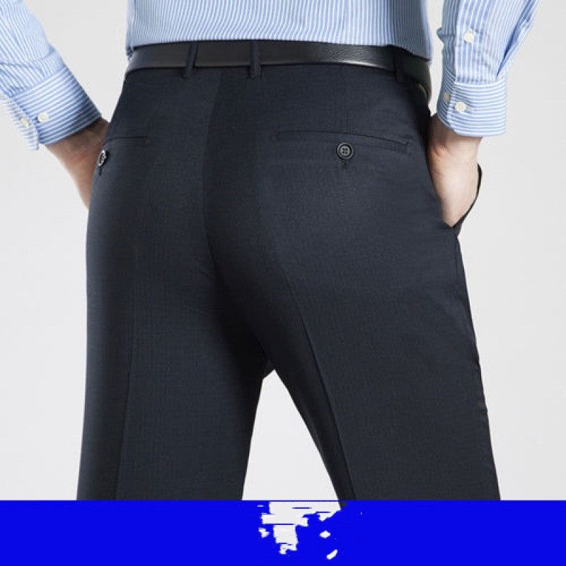 Wrinkle-resistant Drape Straight Loose Dad Suit Pants