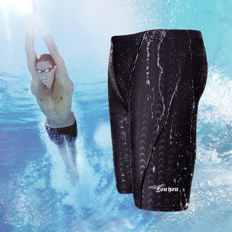 Men's Boxer Quick Dry Swimming Shorts Waterproof Shark Skin