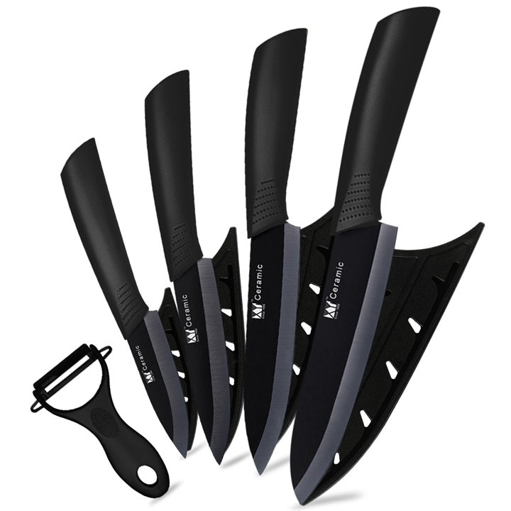 Ceramic knife set black blade ceramic knife