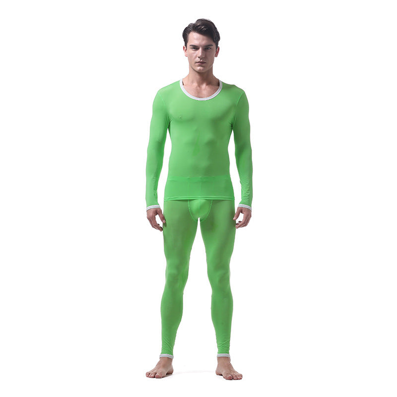 Men's Ice Silk Thermal Underwear Suit