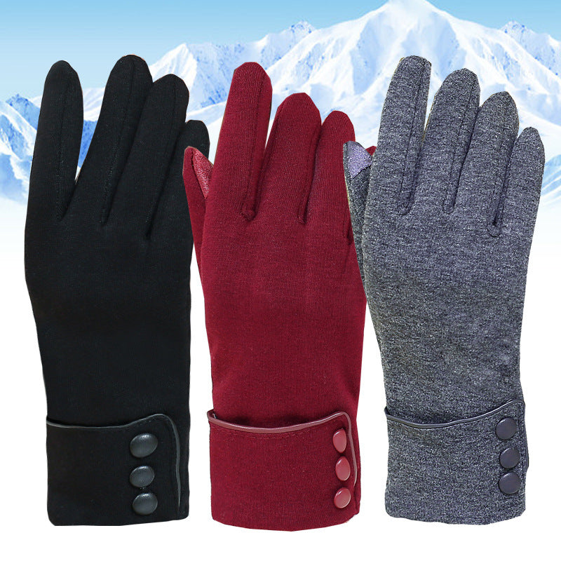 Non-velvet Gloves Touch Screen Female Outdoor