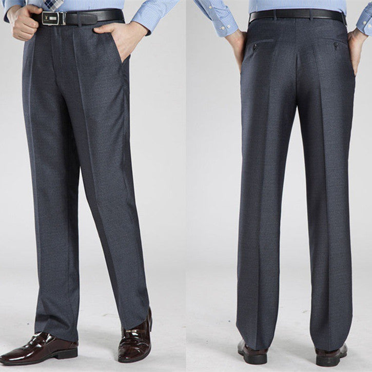 Wrinkle-resistant Drape Straight Loose Dad Suit Pants