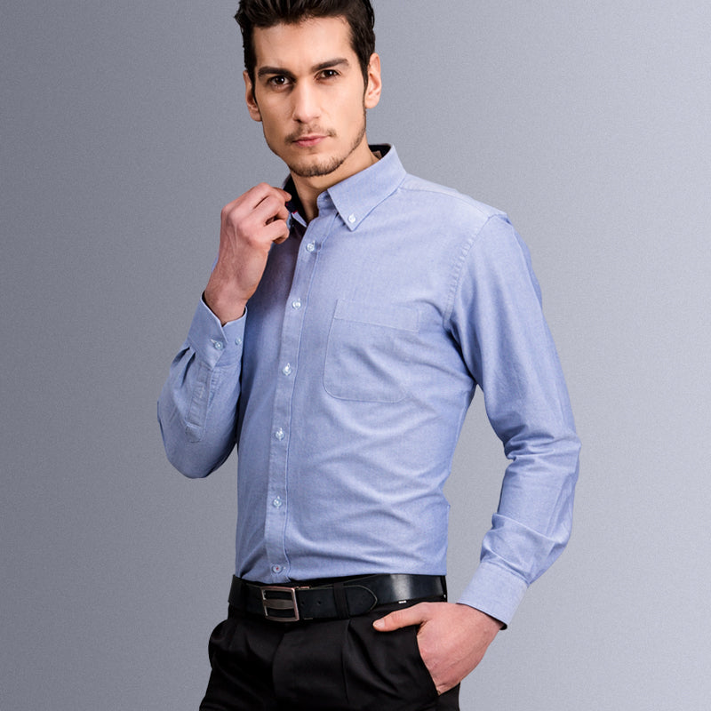 Casual Slim Fit Non-iron Thick Cotton Men's Shirt