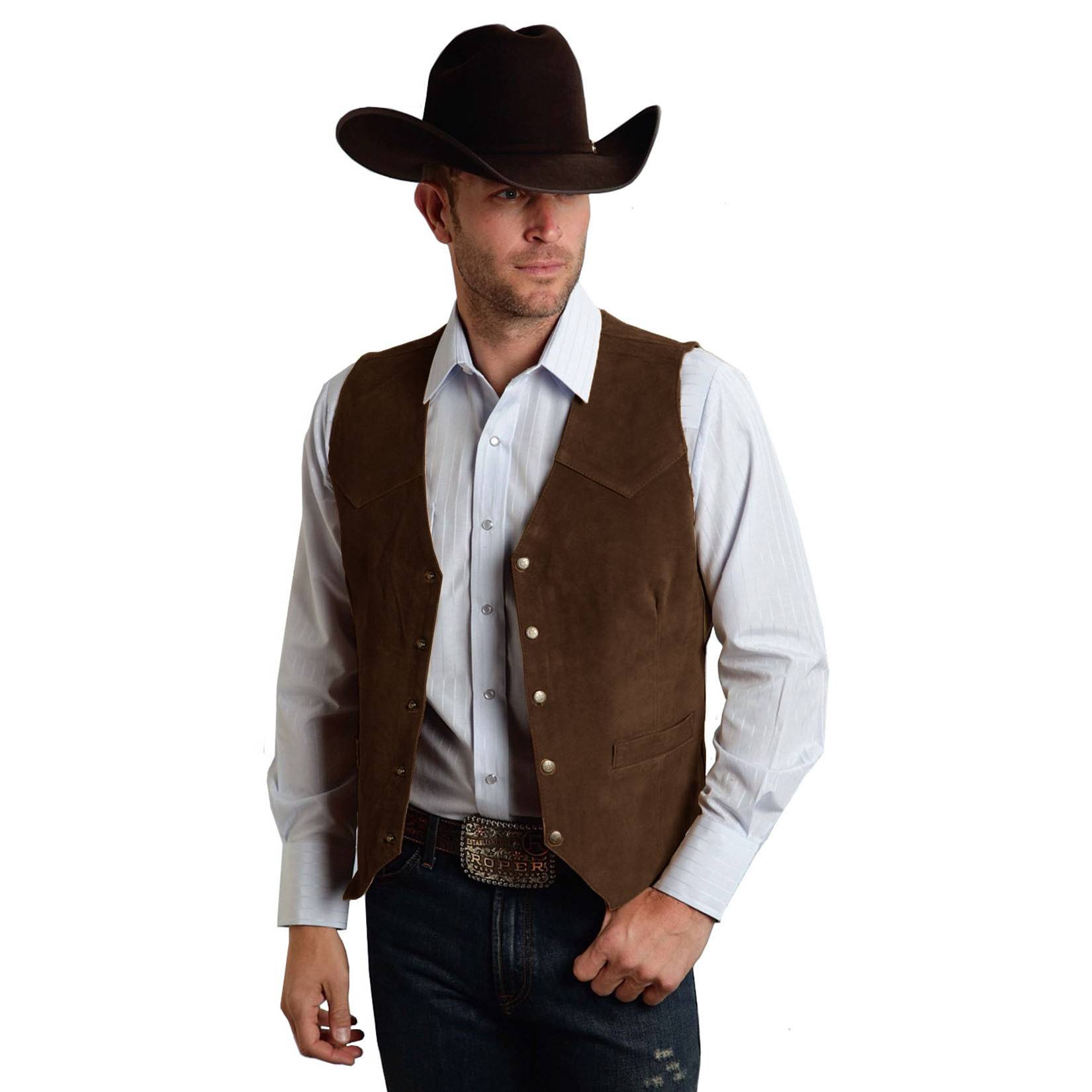 Men's Suit Suede Wedding Groom Groomsman Vest